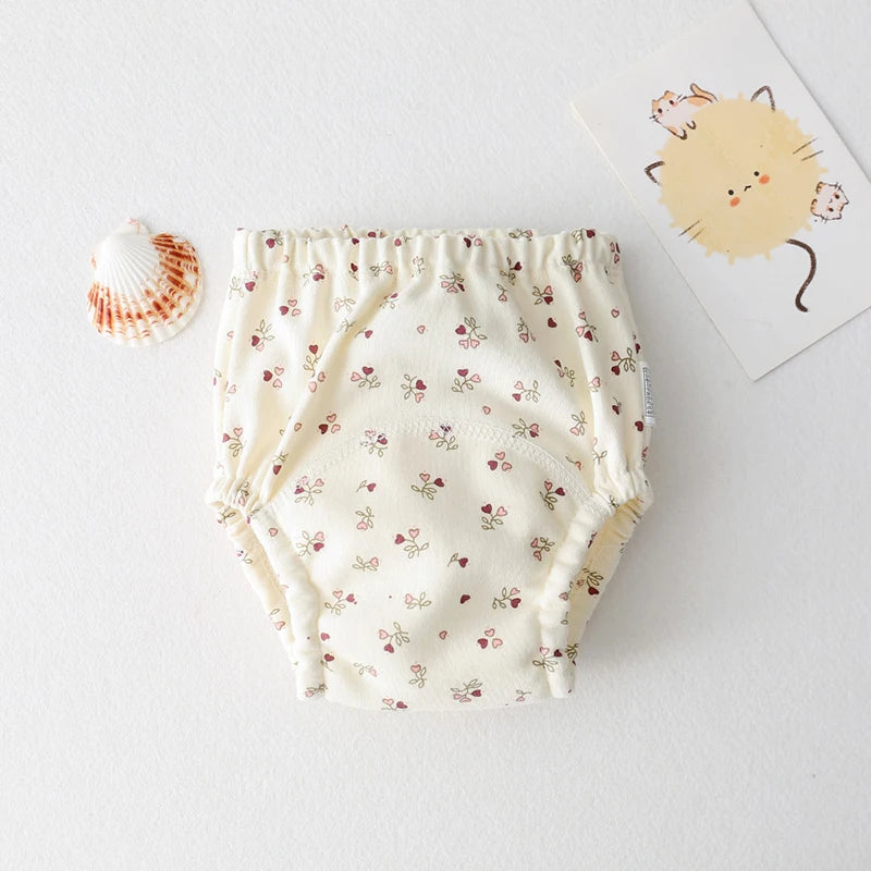 Lunivo TiniSteps reusable toddler potty training pants in the Rosy Dreams print